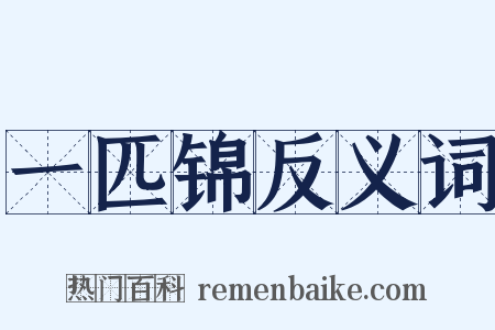 一匹锦反义词是什么意思的图片